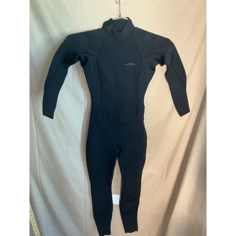 Dark Lightning Wetsuit Mens XS Black NEW 3/2mm Neoprene Full Body Back Zip Surf